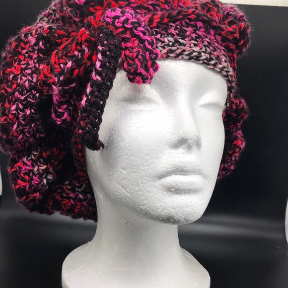 Hodgy Bonnet Handmade Crochet Colorful Strawbery Jam Adjustable with Tie M/L main image 10